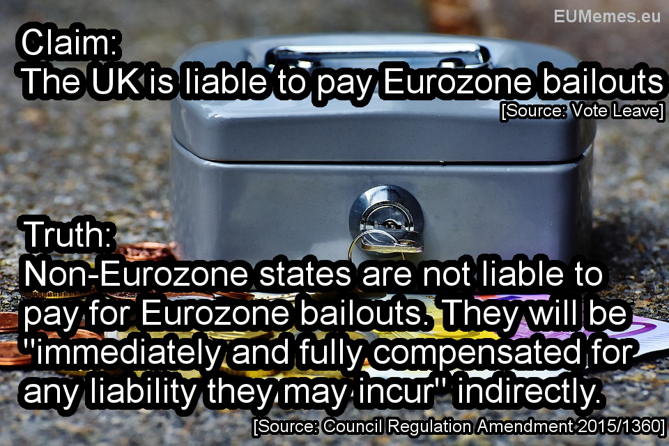 The UK is NOT liable to pay eurozone bailouts