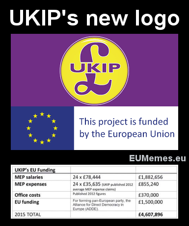 UKIP is actually one of the many projects funded almost entirely by the EU.